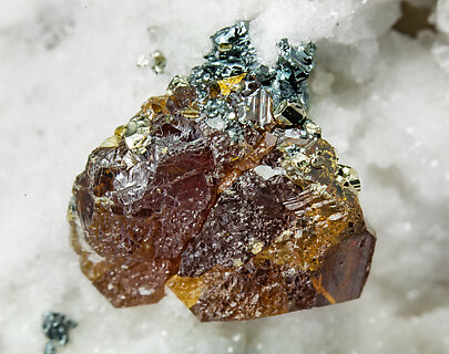 Dufrenoysite with Sphalerite and Pyrite. 