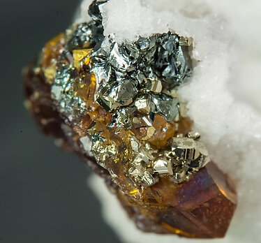 Dufrenoysite with Sphalerite and Pyrite. 