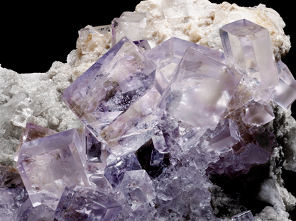 Fluorite with Calcite. Detail / Photo: Joaquim Callén
