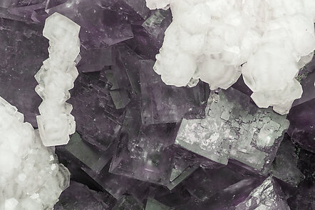 Fluorite with Calcite. 