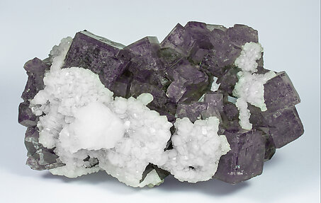 Fluorite with Calcite. Side