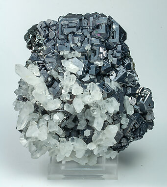 Galena with Quartz and Pyrite.