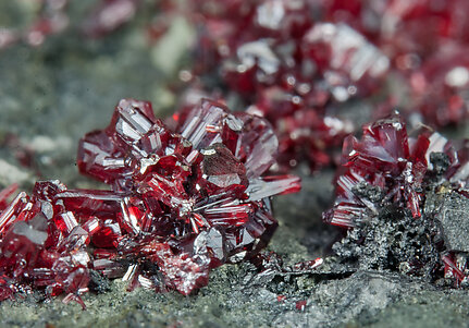 Proustite with Quartz. 