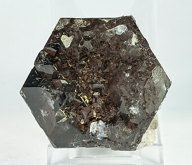 Quartz (doubly terminated variety smoky quartz) with Quartz. Bottom