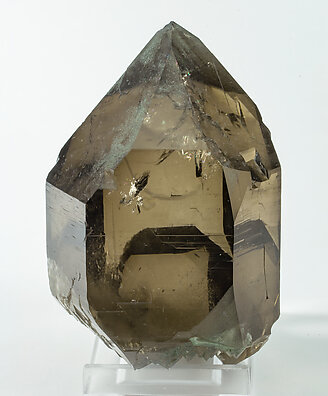 Quartz (doubly terminated variety smoky quartz) with Quartz.