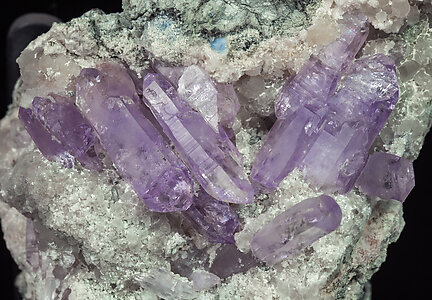 Quartz (variety amethyst) with Calcite. 