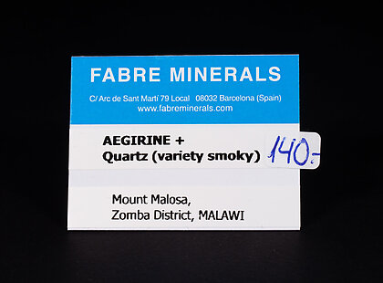 Aegirine with Quartz (variety smoky)