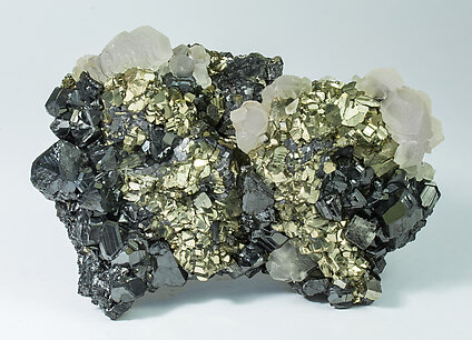 Pyrite with Sphalerite and Calcite.