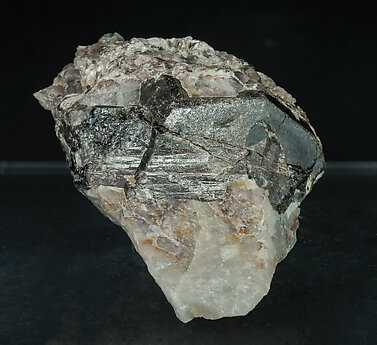 Cassiterite with Quartz. Front