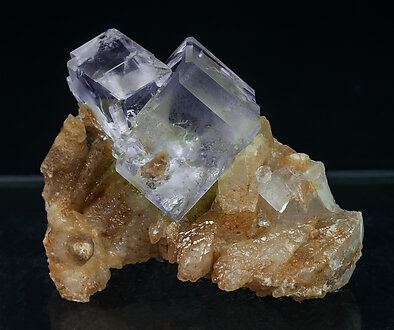 Fluorite with Calcite. 