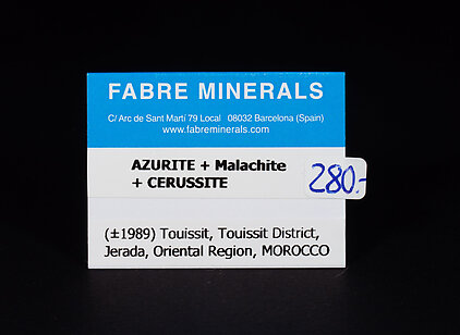Azurite with Malachite and Cerussite