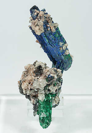 Azurite with Malachite and Cerussite.