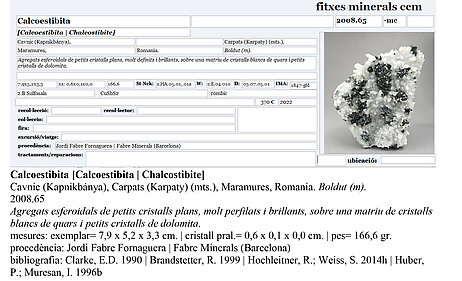 Chalcostibite on Quartz and with Dolomite. 