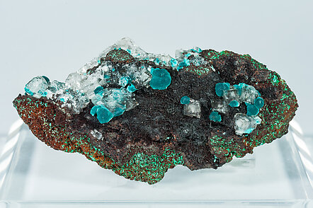 Rosasite with Calcite. 