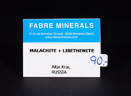 Malachite with Libethenite