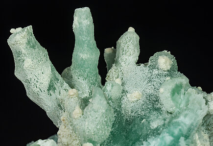 Calcite (variety Cu-bearing calcite). 