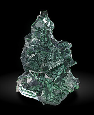 Kolwezite and Malachite after Co-rich Dolomite on Malachite and Chrysocolla after Baryte. Front / Photo: Joaquim Calln