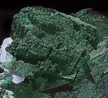 Kolwezite and Malachite after Co-rich Dolomite on Malachite and Chrysocolla after Baryte. Detail / Foto: Joaquim Calln