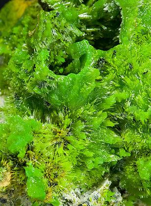 Pyromorphite with limonite. 