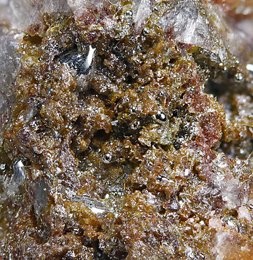 Eglestonita con Calomelano y Mercurio. Detalle / Foto: Joaquim Callén