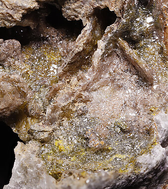 Eglestonite with Calomel and Mercury. Detail / Foto: Joaquim Calln