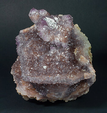 Quartz (variety amethyst) after Fluorite.