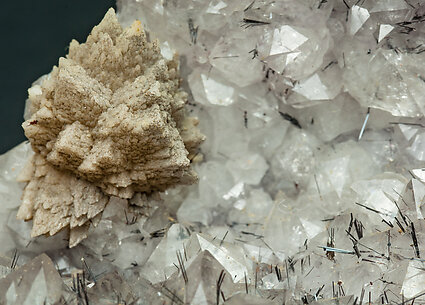 Goethite with Quartz and Calcite. 