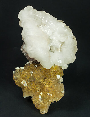 Fluorite with Calcite, Dolomite and Pyrite.