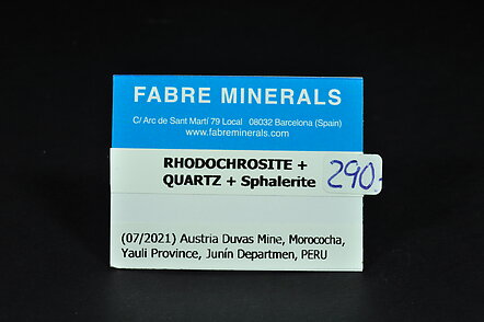 Rhodochrosite with Quartz and Sphalerite