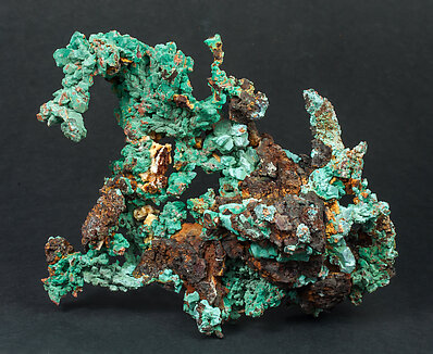 Copper with Malachite. Front