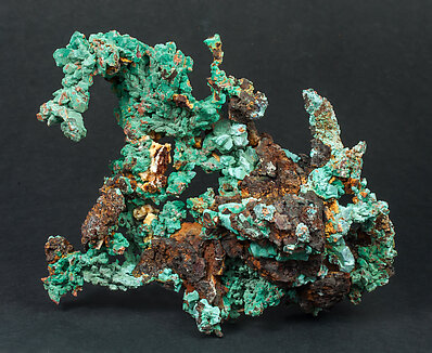 Copper with Malachite.