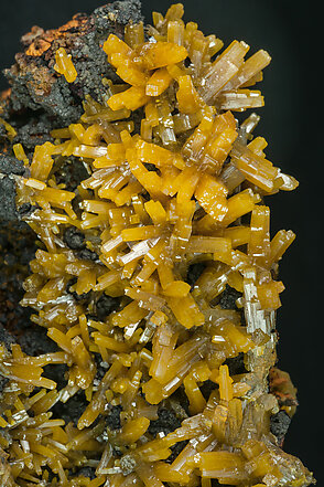 Wulfenite with limonite. 