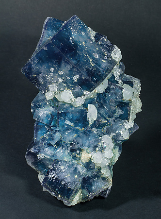 Fluorite (dichroic) with Quartz. natural light