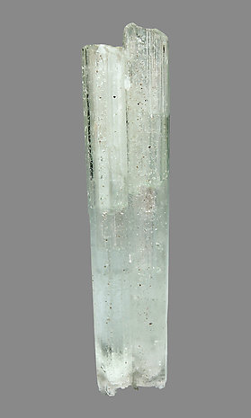 Doubly terminated Beryl (variety aquamarine). Rear