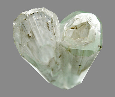 Doubly terminated Beryl (variety aquamarine). Top