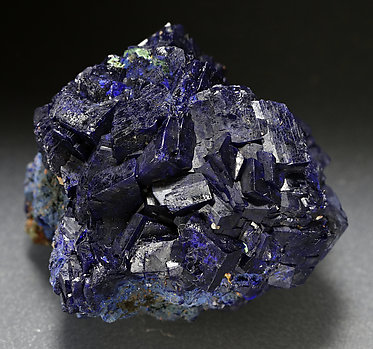 Azurite, Malachite after Cuprite. 