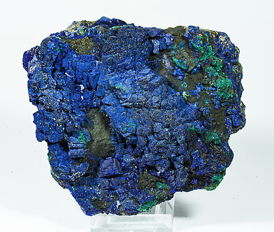 Azurite, Malachite, Malachite after Cuprite. Front