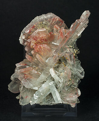 Baryte with Realgar inclusions.