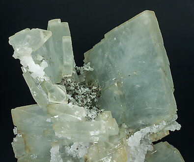 Baryte, Pyrite, Quartz. Detail