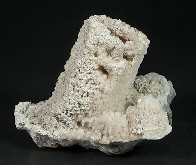 Calcite (variety kanonenspat), Quartz. Rear