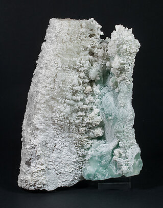 Calcite (variety Cu-bearing calcite). Side