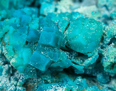 Chrysocolla after Boleite. Detail