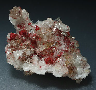 Cinnabar, Quartz, Calcite, Gypsum. 