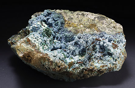 Chrysocolla, Malachite. 