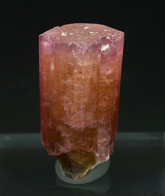 Elbaite-Schorl Series (variety rubellite), Feldspar. Rear