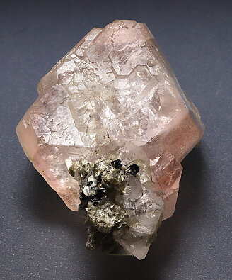 Fluorite (octahedral), Moscovite, Schorl. 