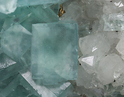 Fluorite, Quartz.