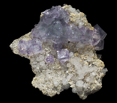 Topaz, Fluorite, Arsenopyrite, Quartz and Calcite.