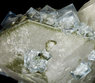 Quartz with Muscovite inclusions, Fluorite, Dolomite. 