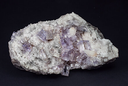 Fluorite, Calcite, Quartz.